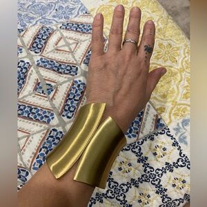 Egyptian gold cuff bracelet jewelry statement jewelry gold tone hinged c…